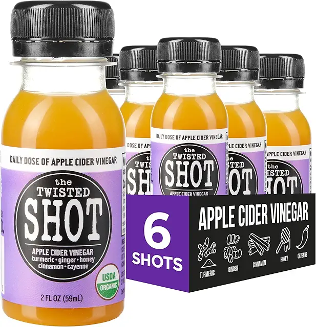 The Twisted Shot 6-pack of 2oz organic ACV shots